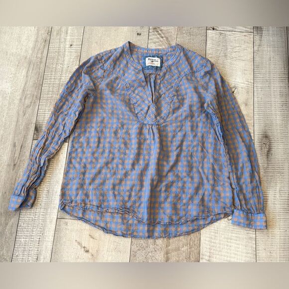 Anthropologie Holding Horses Popover Gingham Top - Picture 1 of 3